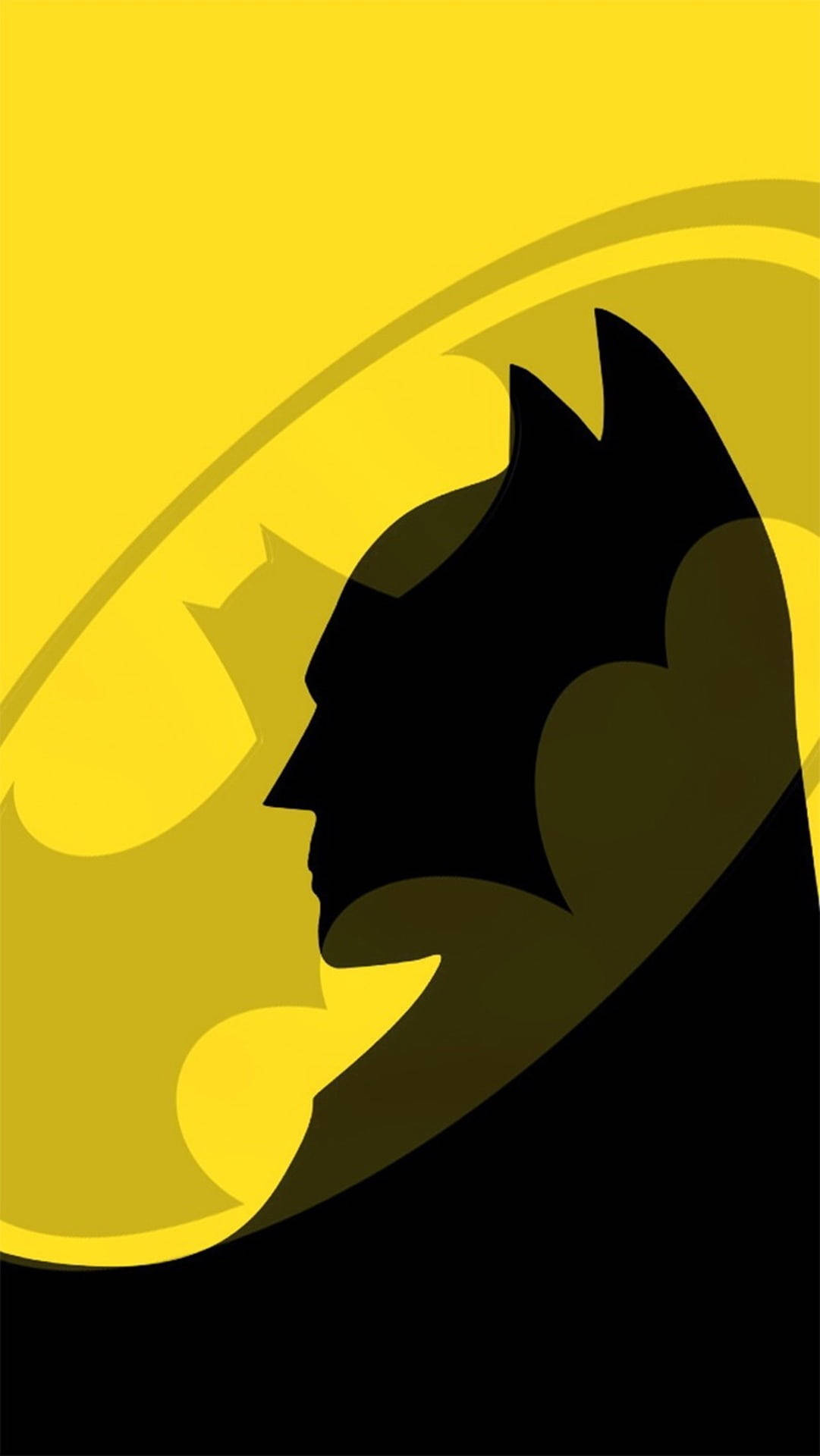 Yellow Hero Batman Logo Iphone Background