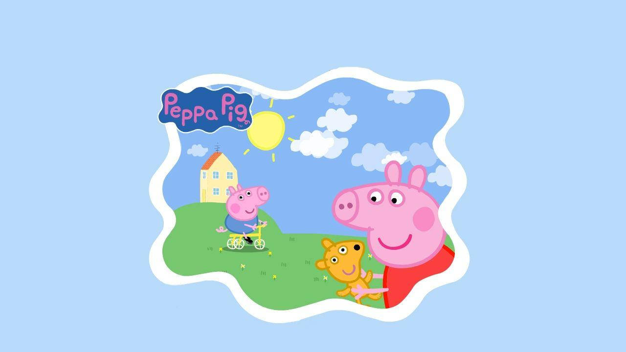Yellow House Of Peppa Pig Tablet Background