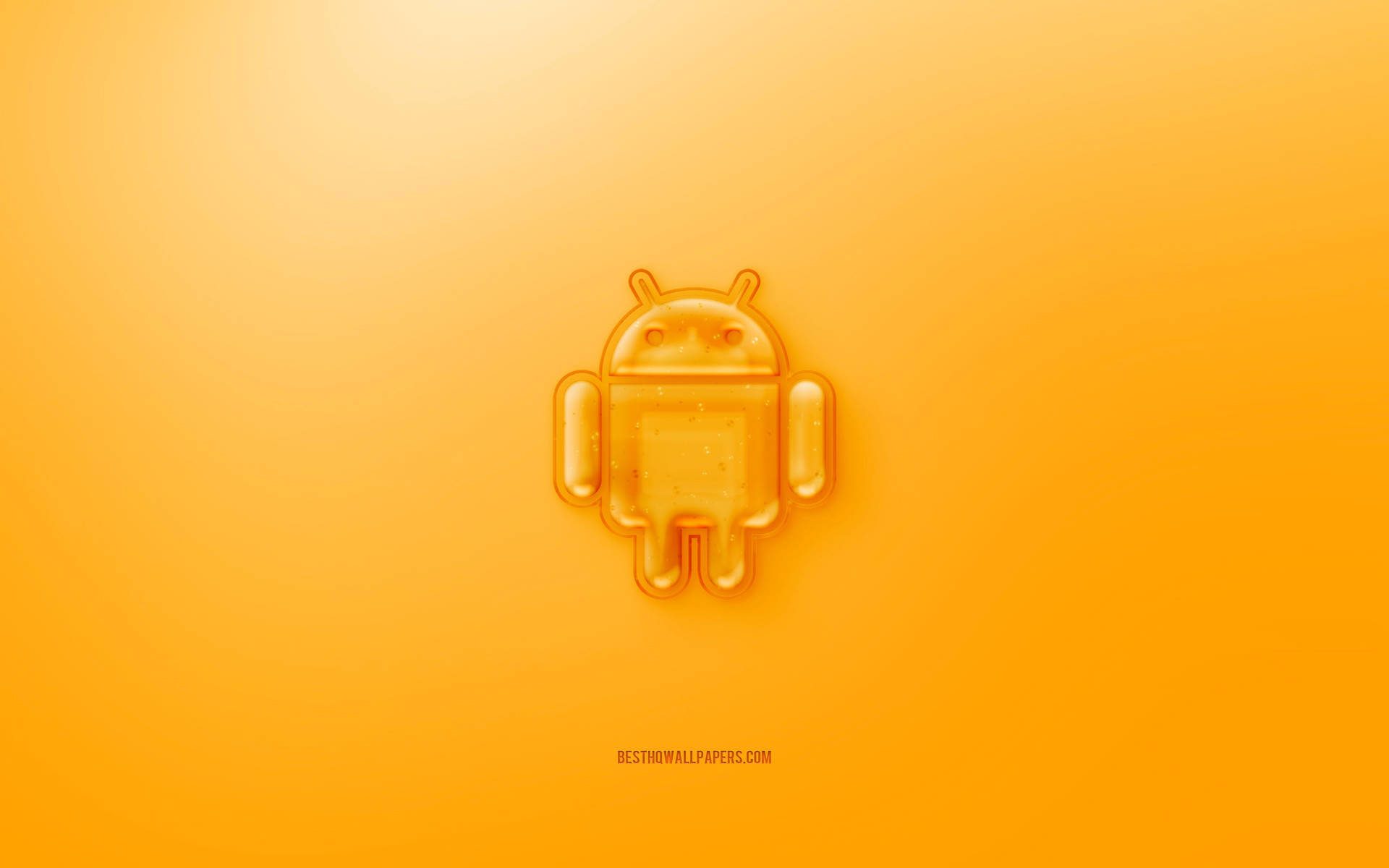 Yellow Jelly Android Logo Desktop Background