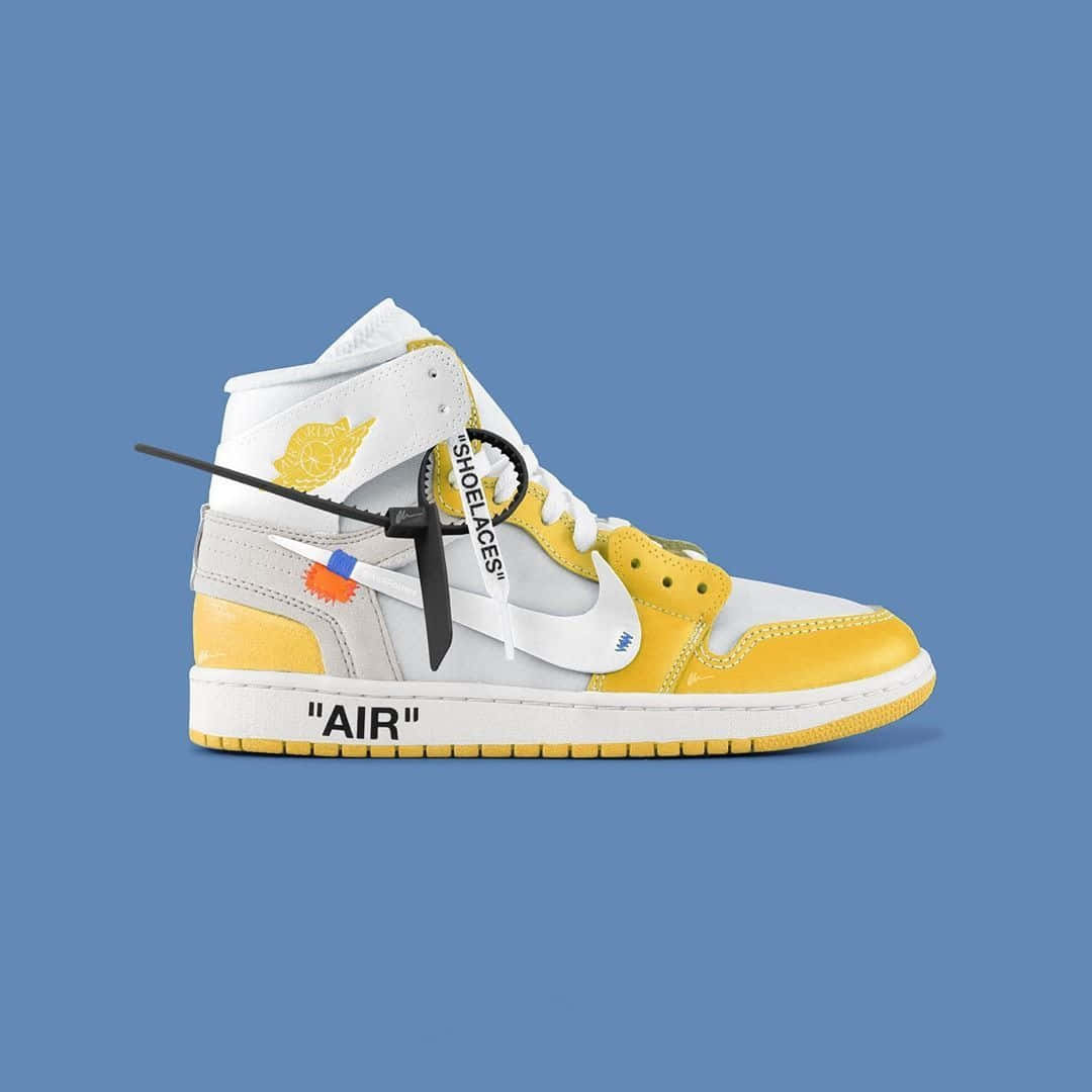 Yellow Jordan Off-white Air Background