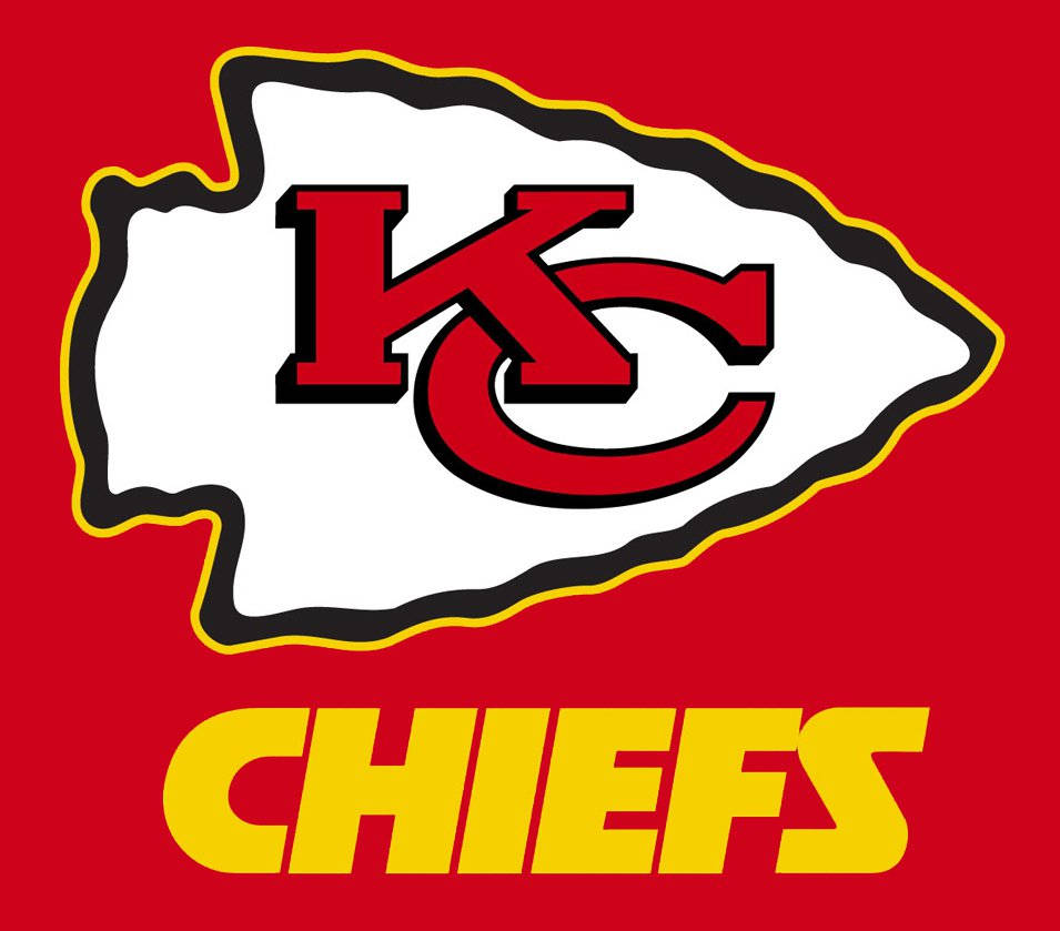 Yellow Kansas City Chiefs Logo Red Background