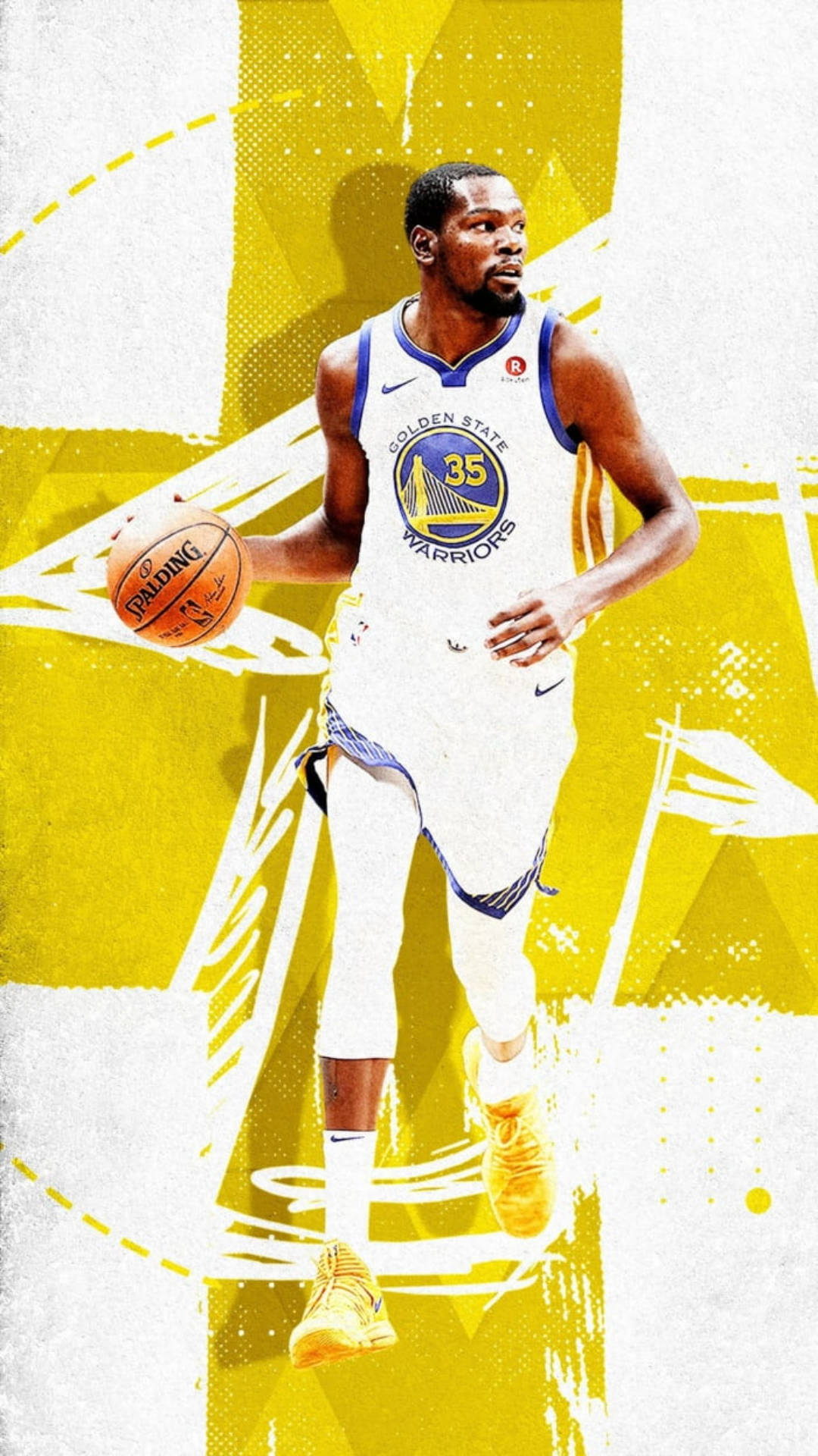 Yellow Kevin Durant Cool Background