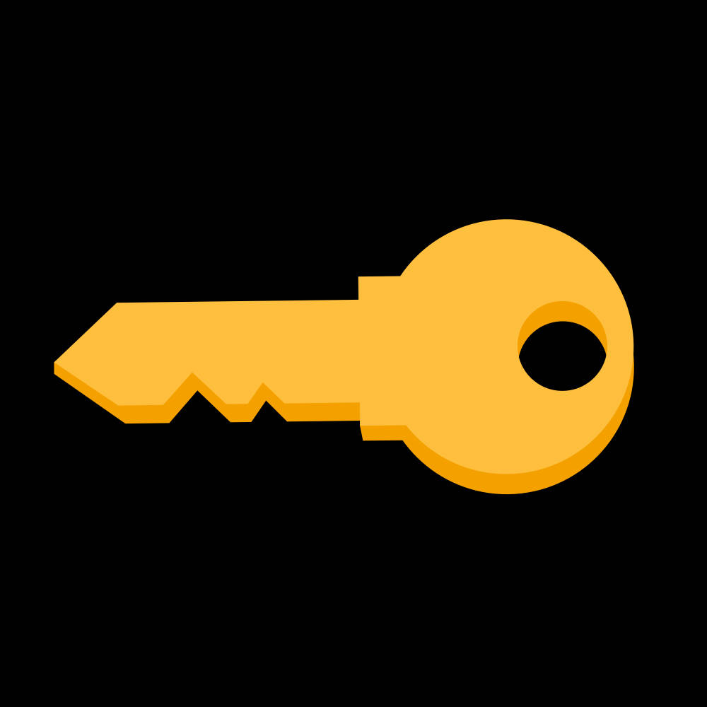 Yellow Key Vector Art