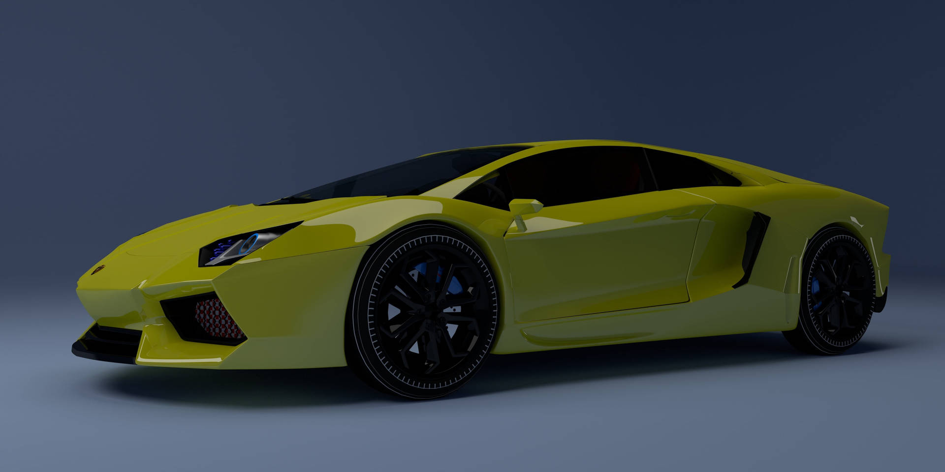 Yellow Lamborghini 3d Car
