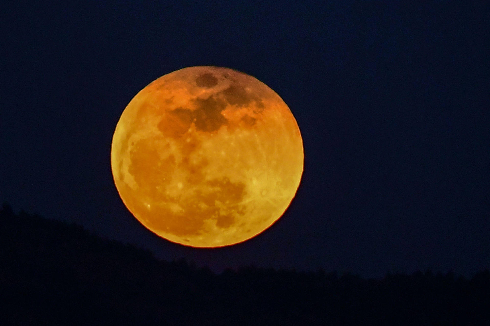 Yellow Lunar Eclipse Background