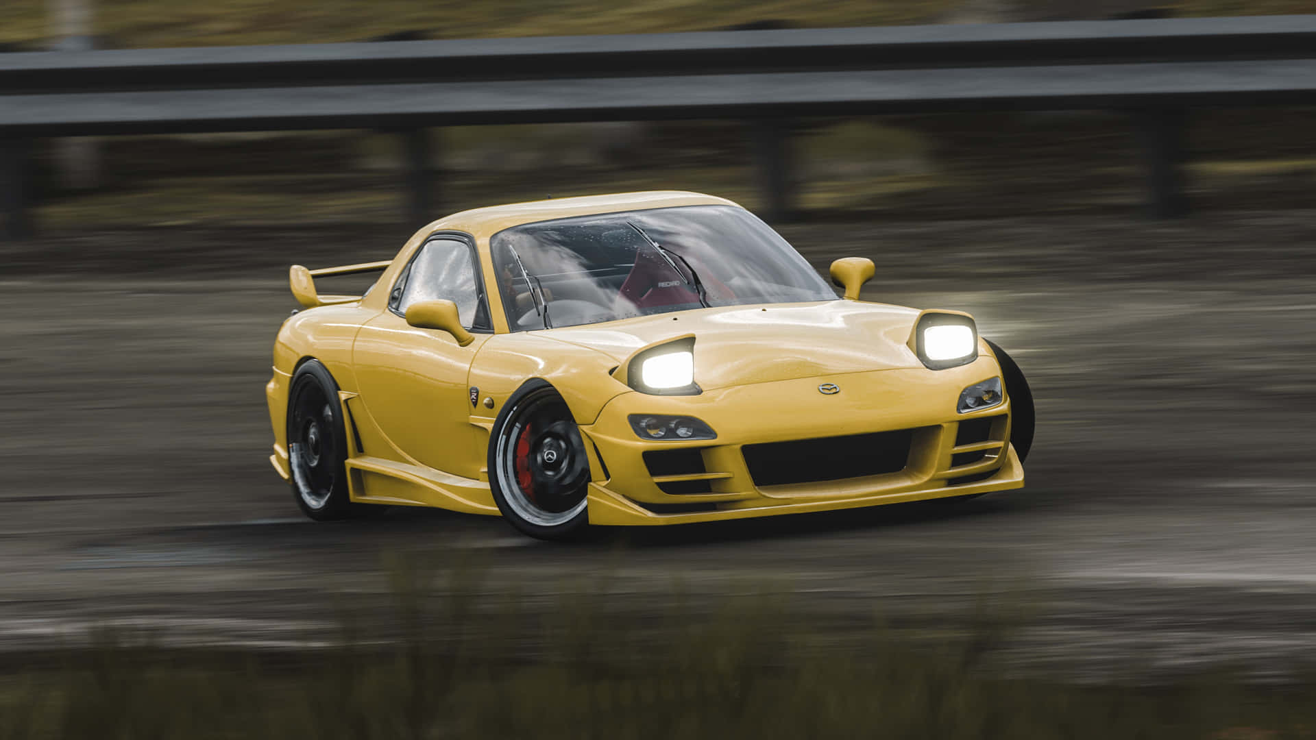 Yellow Mazda Rx 7 Forza Horizon 4 Hd Background