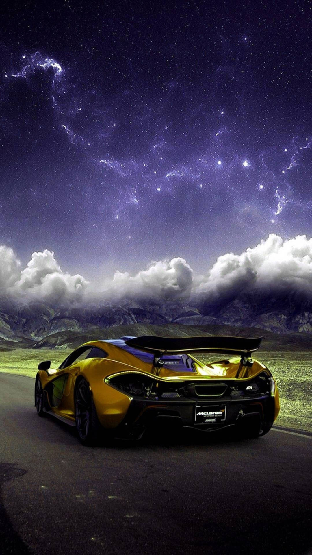 Yellow Mclaren Iphone Sky Background