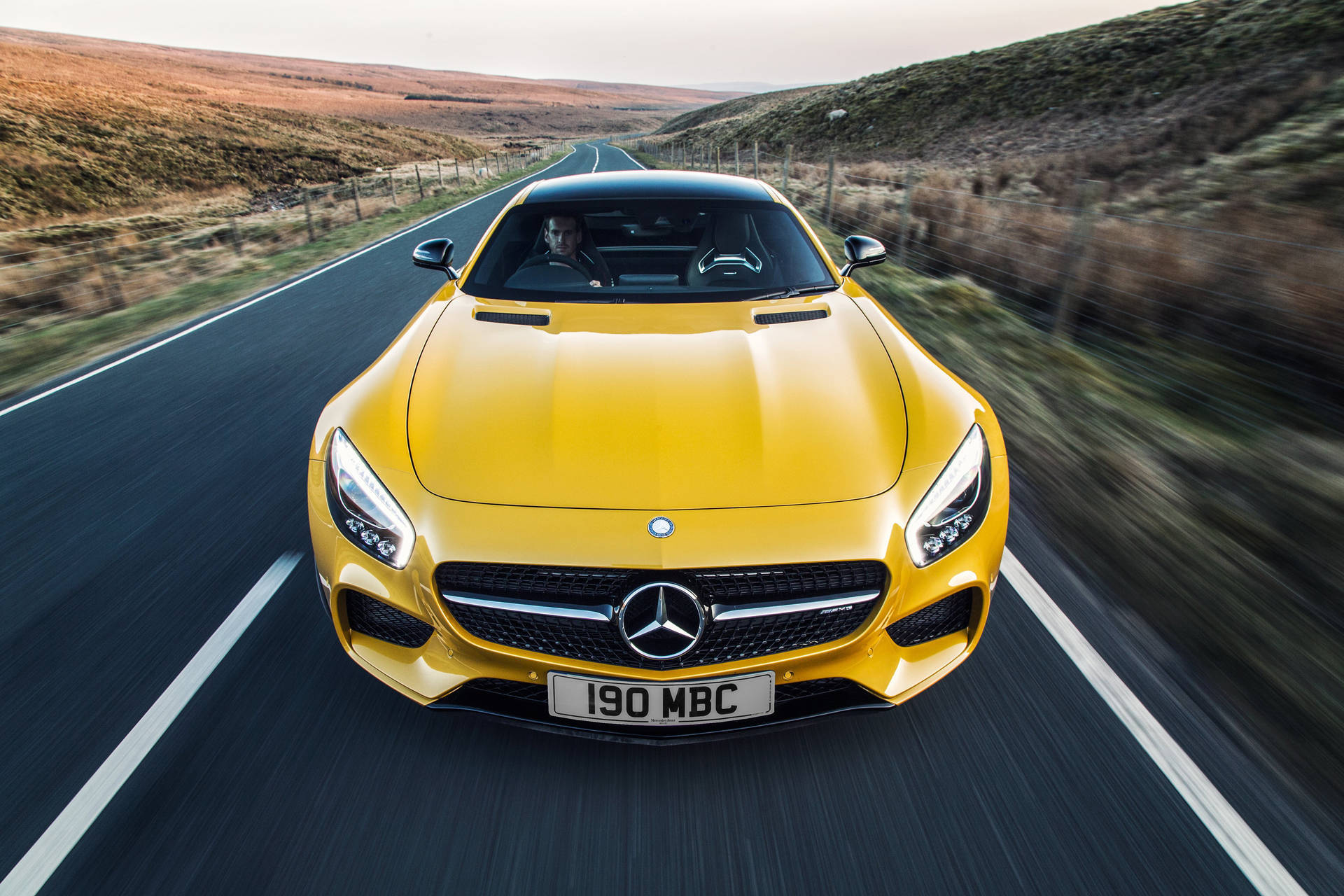 Yellow Mercedes Desktop Background