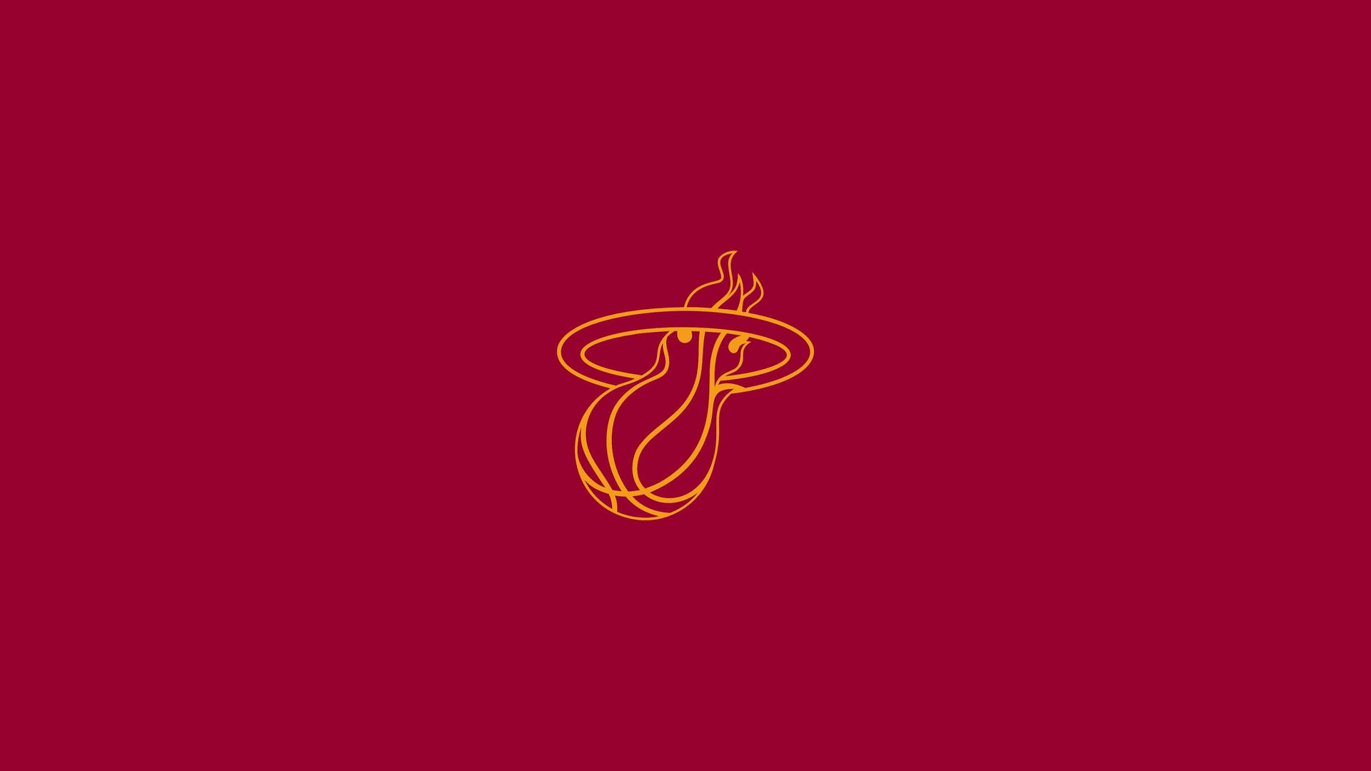 Yellow Miami Heat Logo Background