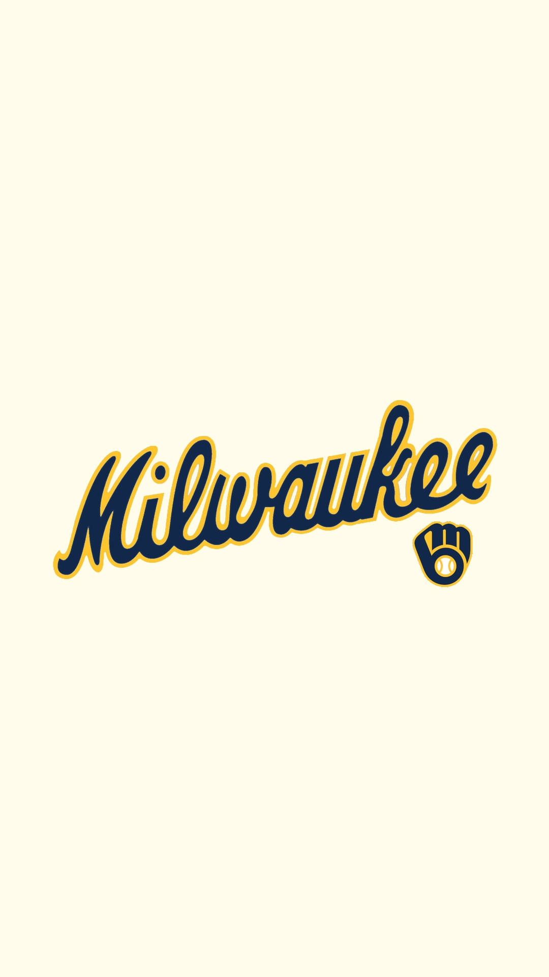 Yellow Milwaukee Brewers Poster Background