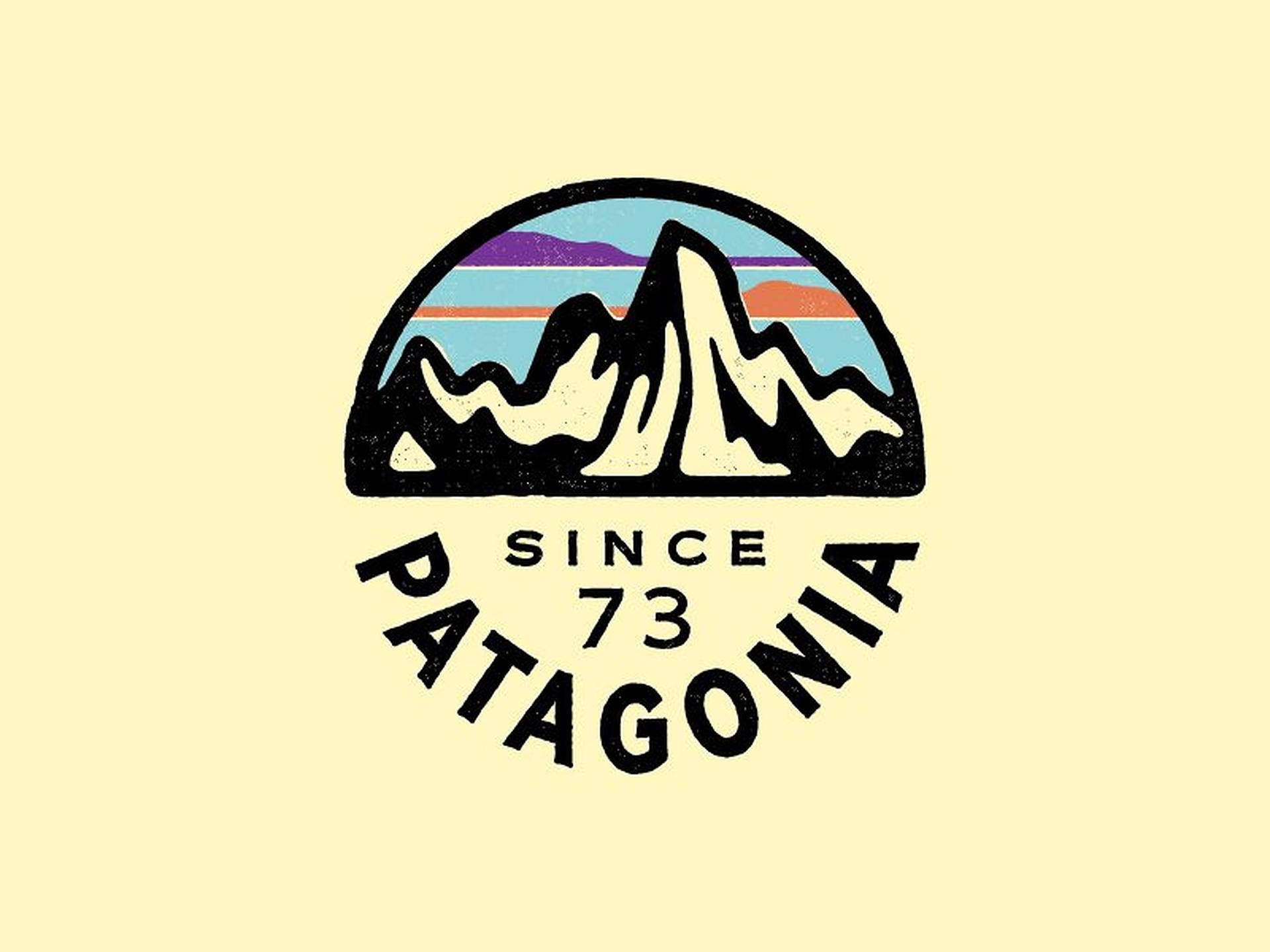 Yellow Minimalist Patagonia Logo Background