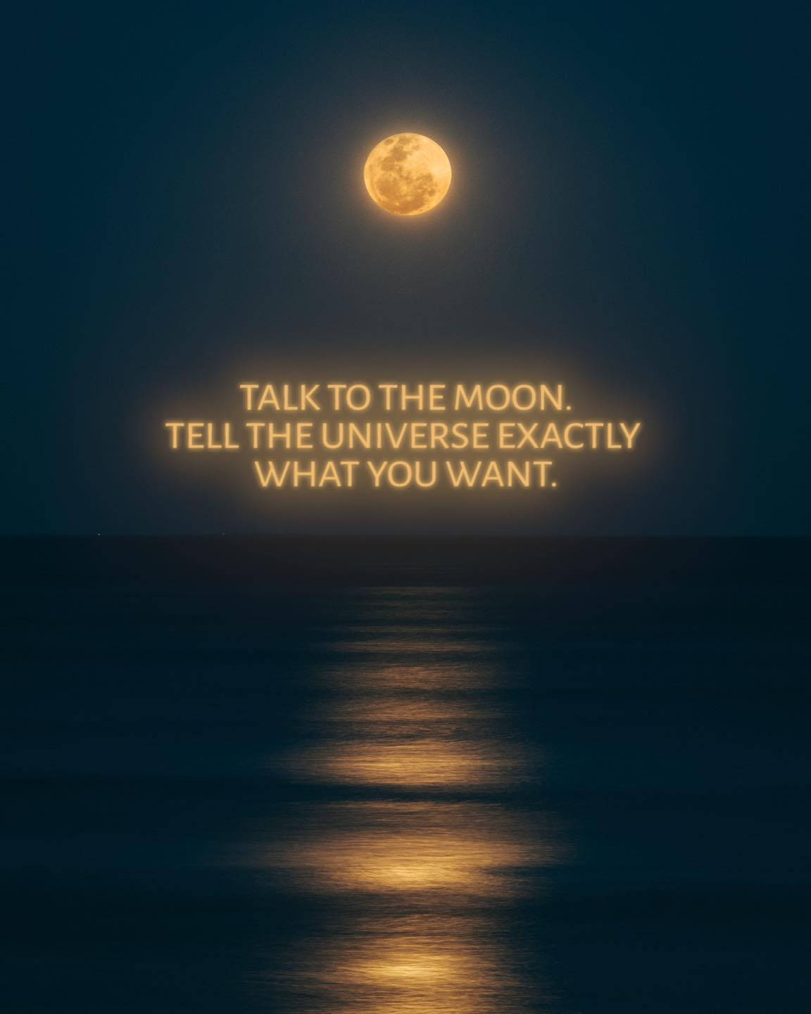 Yellow Moon Quote Background