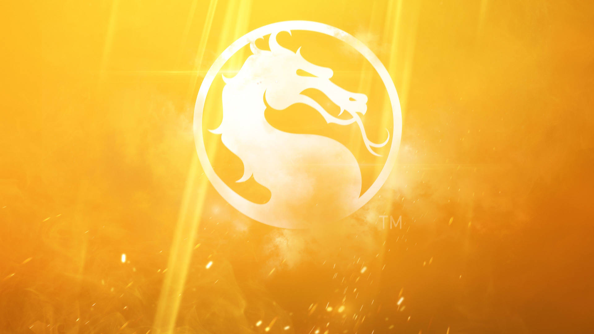 Yellow Mortal Kombat 11 Dragon Logo Background