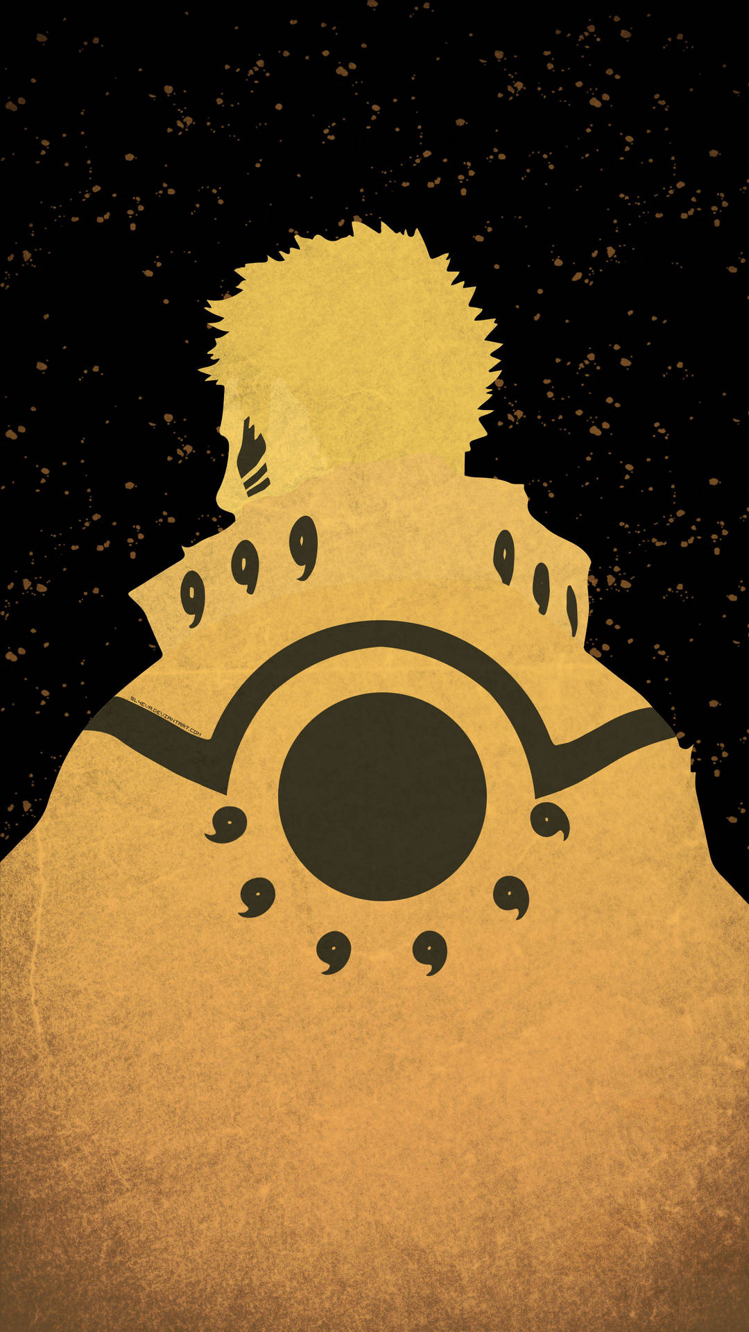 Yellow Naruto Looking Back Background