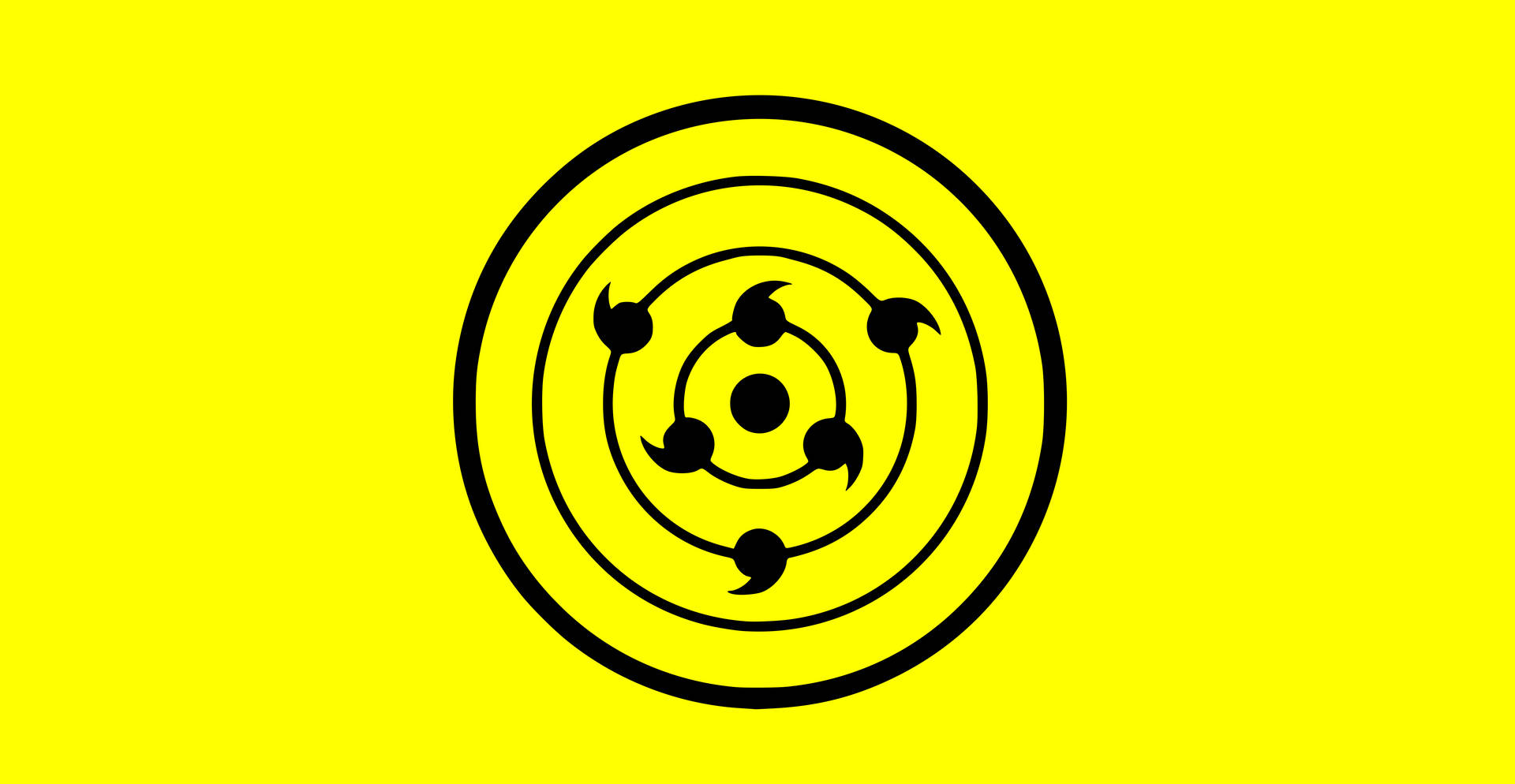 Yellow Naruto Rinnegan Eye Background