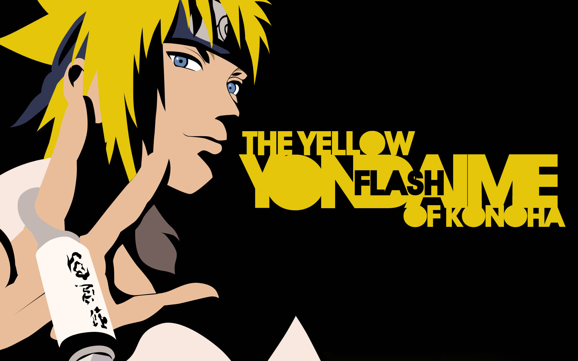 Yellow Naruto The Flash Of Konoha Background