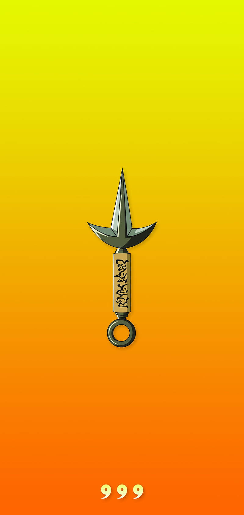 Yellow Naruto With Minato's Kunai Background