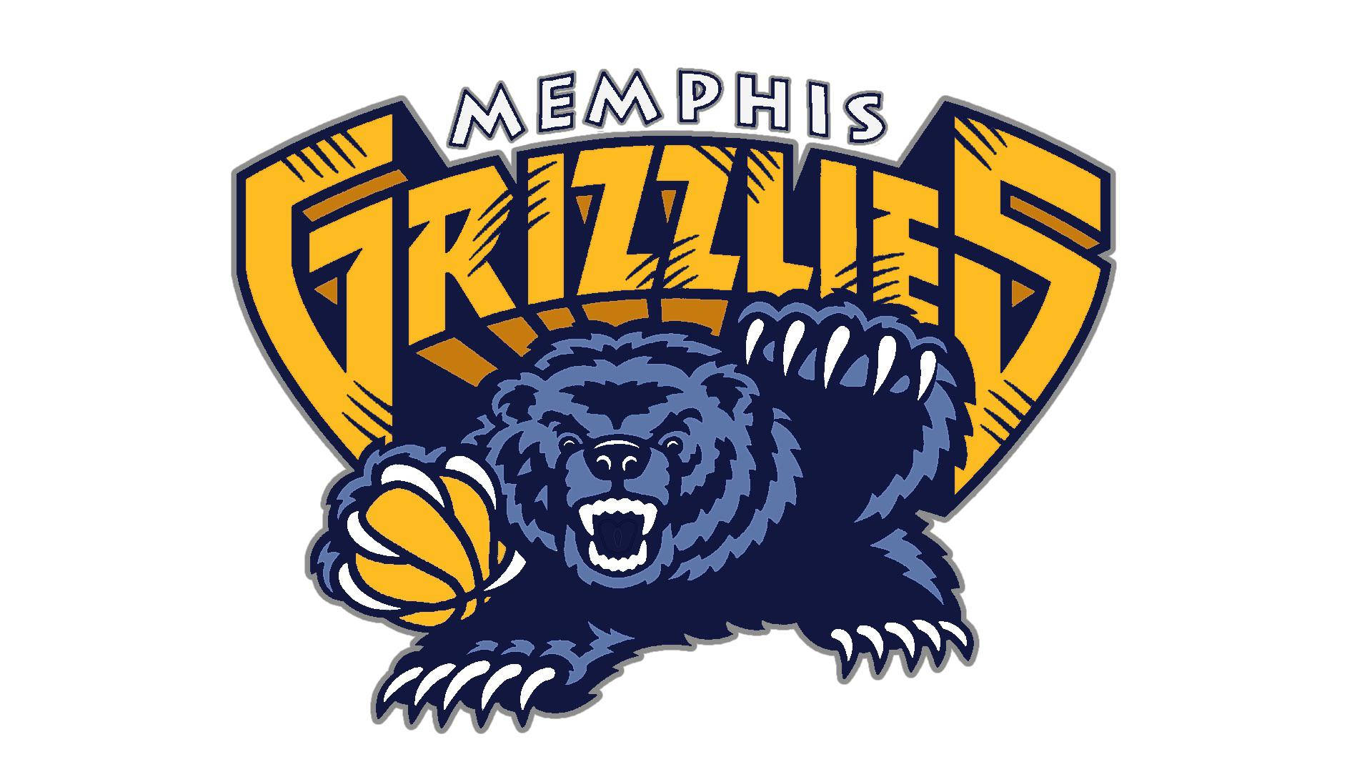 Yellow Nba Memphis Grizzlies Logo 3d Background