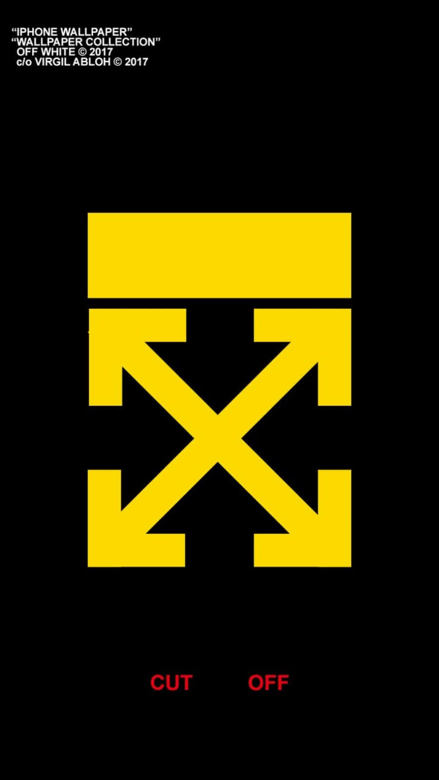 Yellow Omnidirectional Arrows Off White Iphone 11 Background