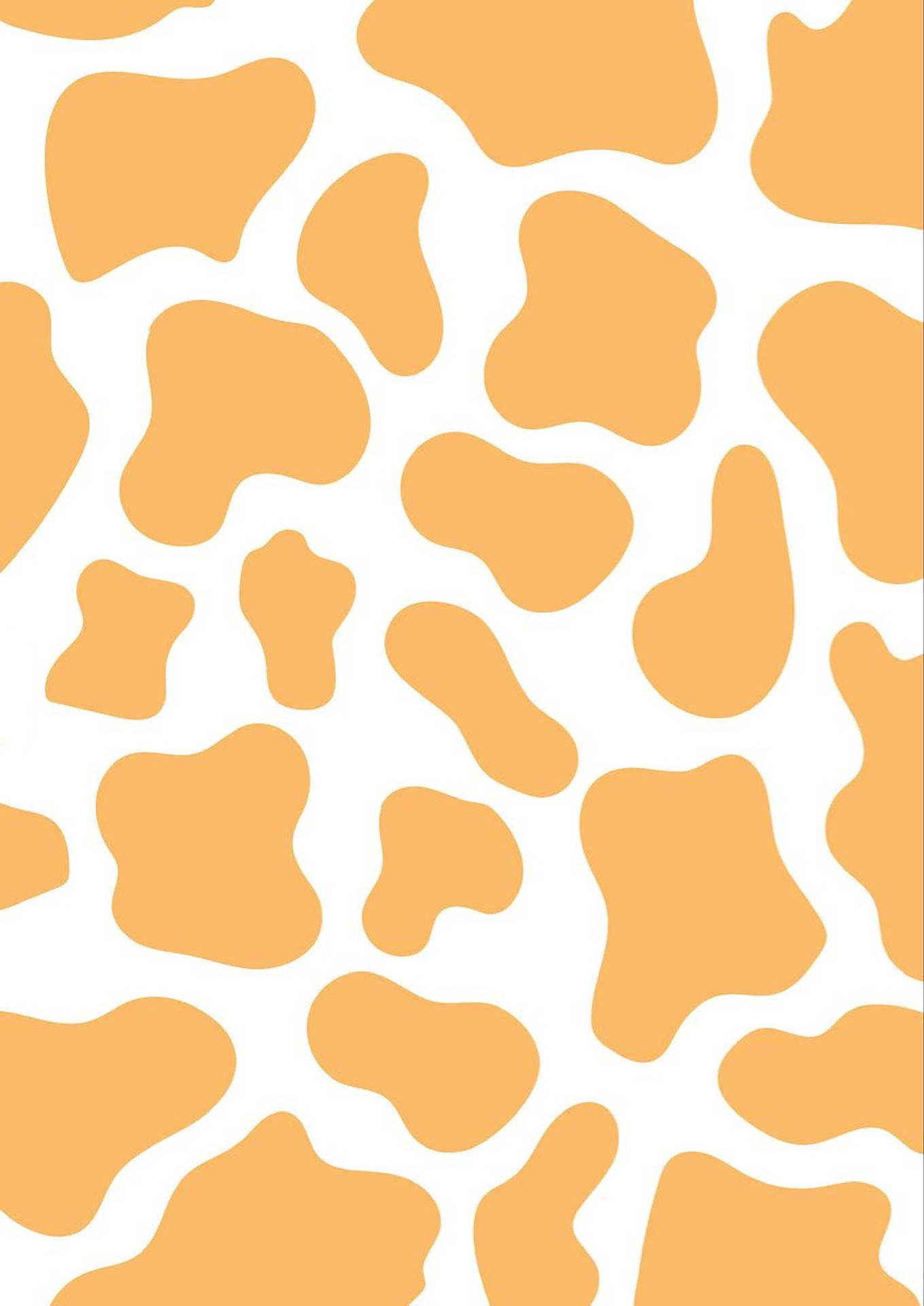 Yellow Orange Cow Print Background