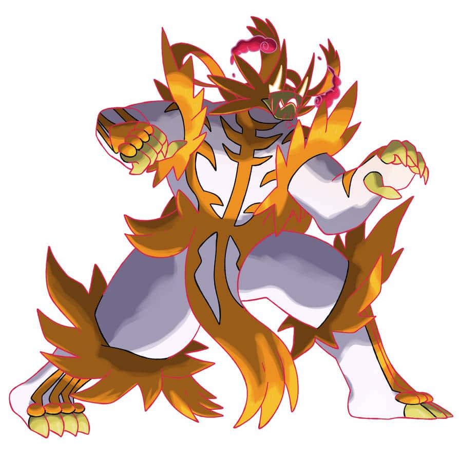 Yellow-orange Gigantamax Urshifu Background