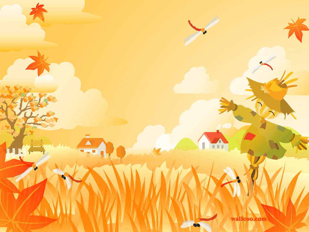 Yellow-orange Landscape Clipart Background