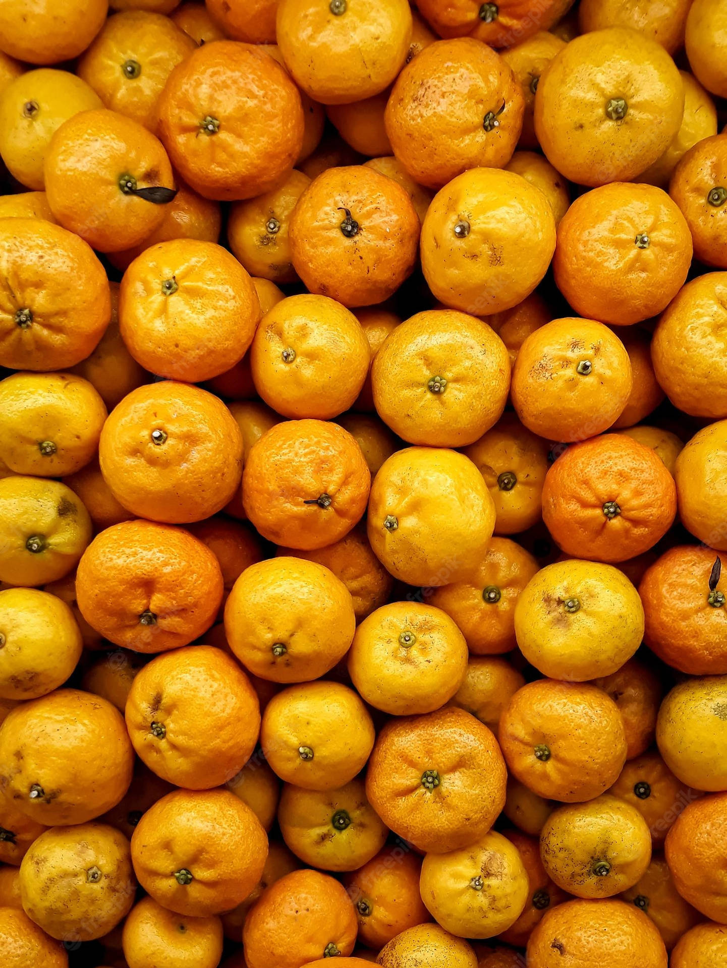 Yellow-orange Satsuma Mandarins Background