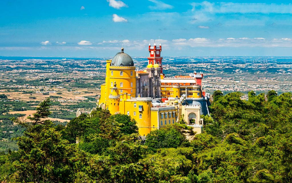 Yellow Palace Lisbon Background