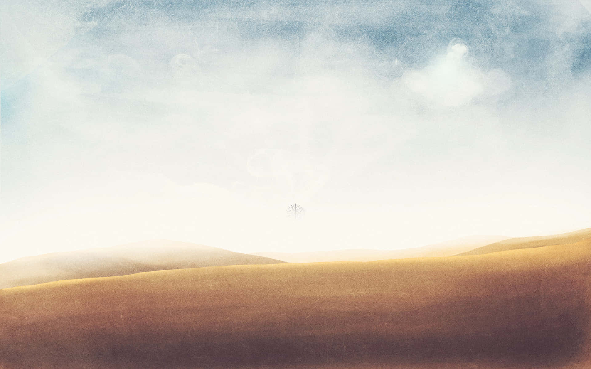 Yellow Plain Landscape Minimal Background