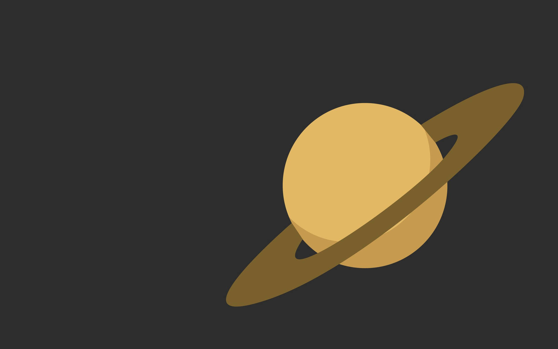Yellow Planet Saturn Background
