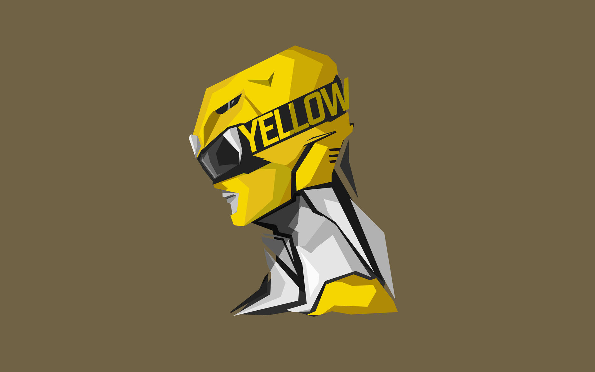 Yellow Power Rangers Art Background