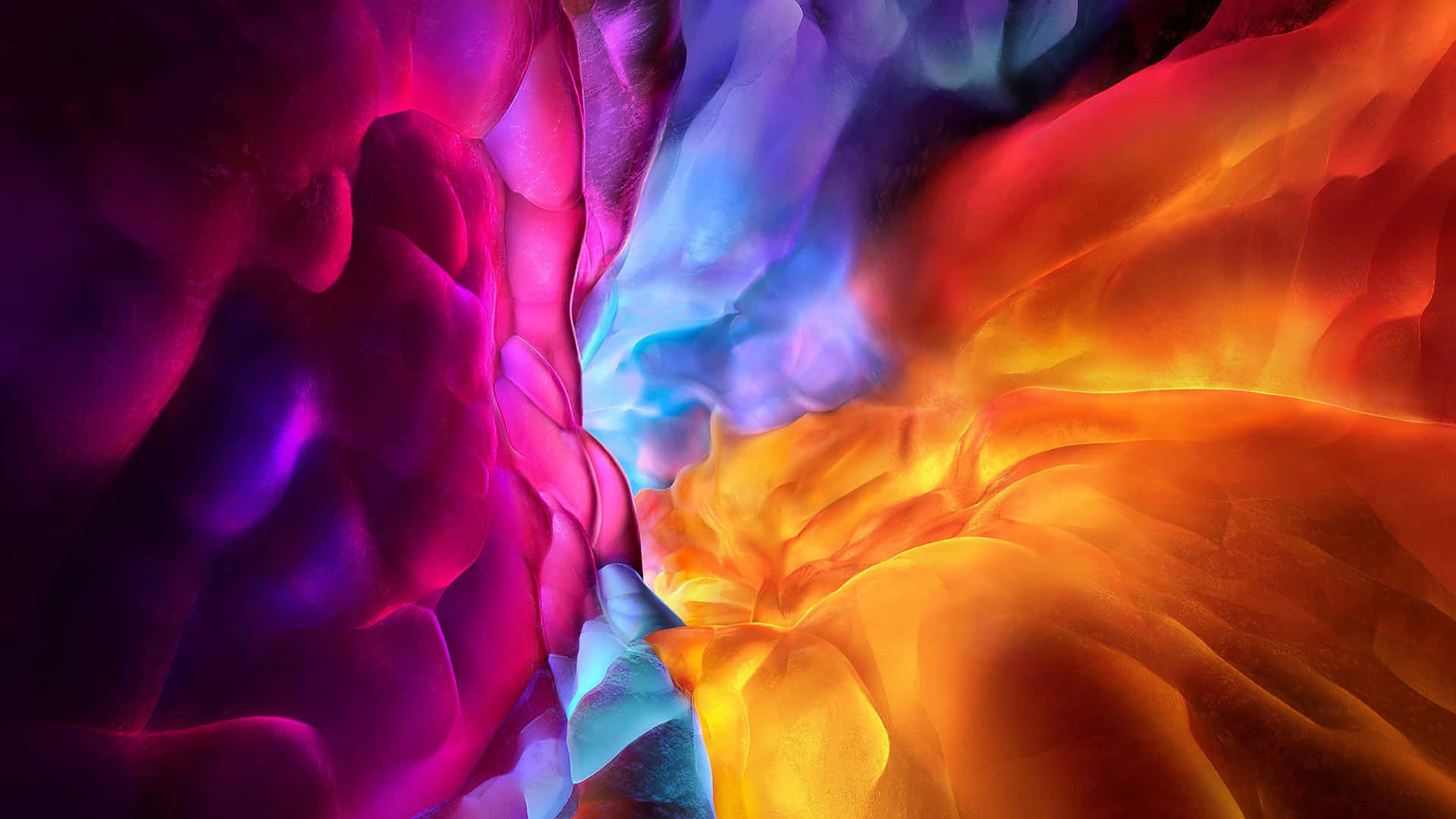 Yellow Purple Blue Flame Ipad Background