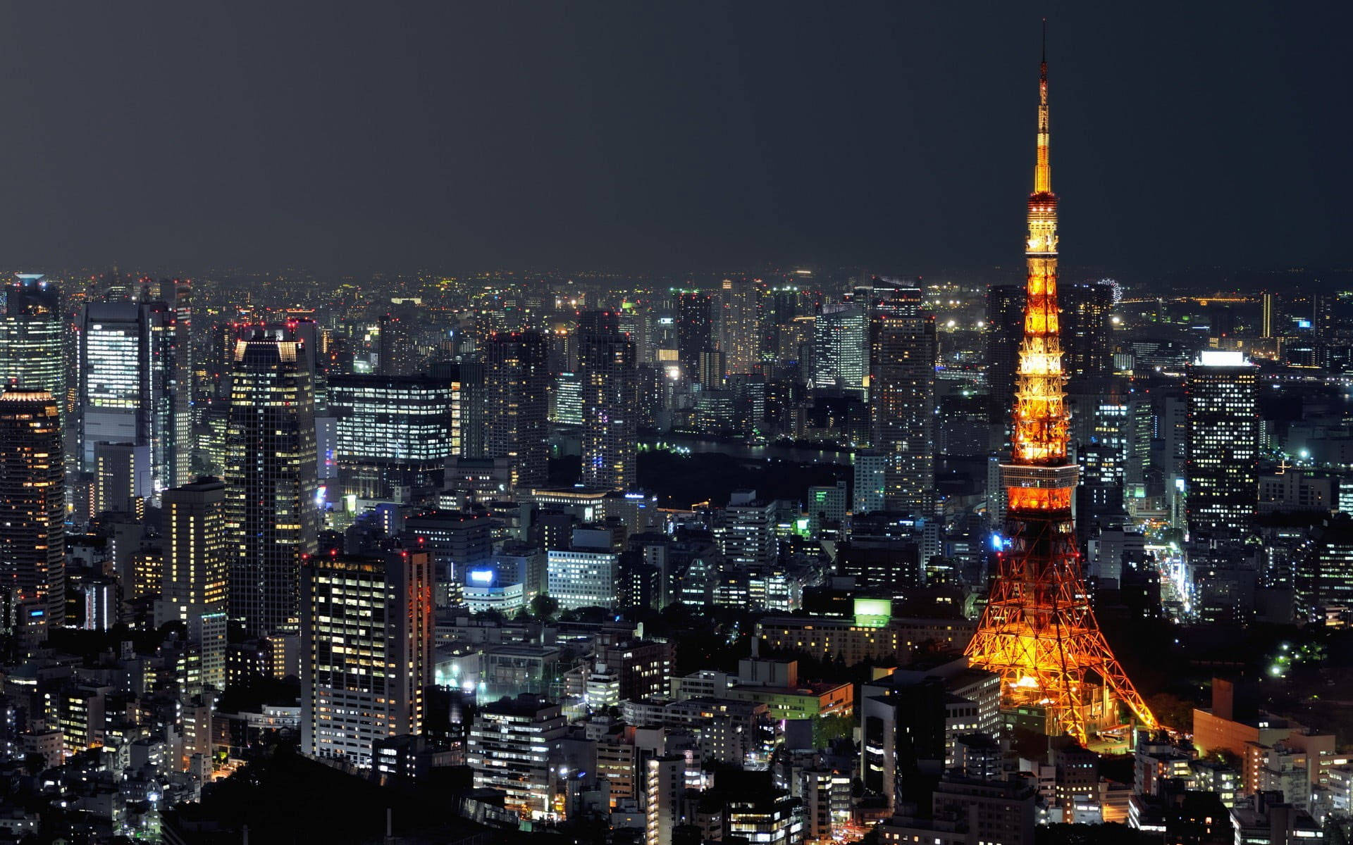 Yellow Red Orange Tokyo Tower