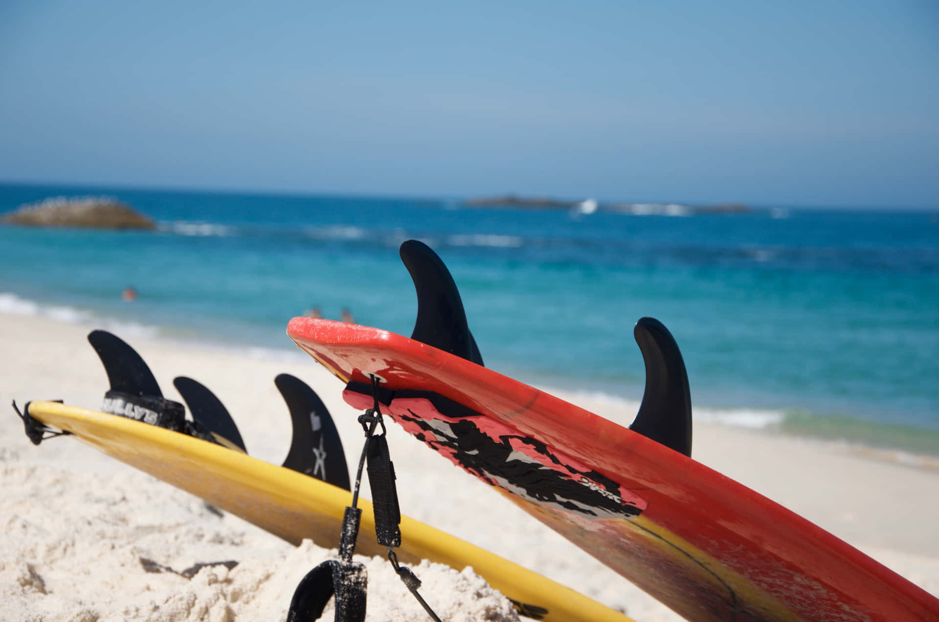 Yellow Red Surfboards Background