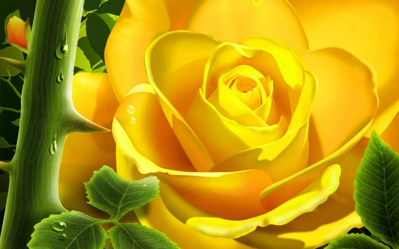 Yellow Rose Digital Art