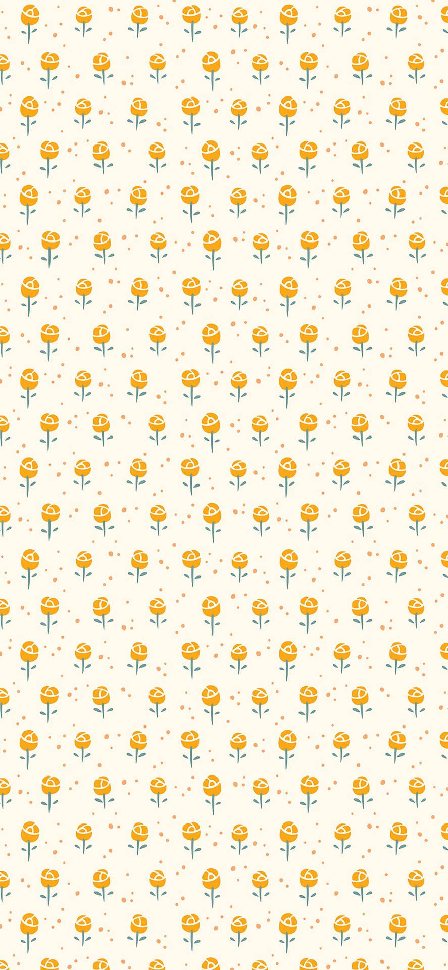 Yellow Roses Pattern Cute Tablet Background