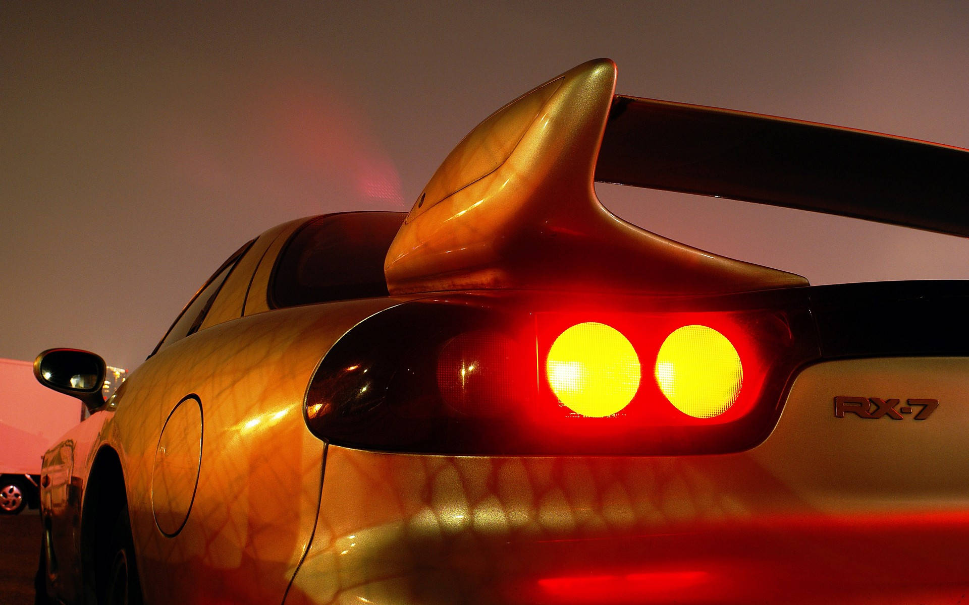 Yellow Rx7 Tail Light Background