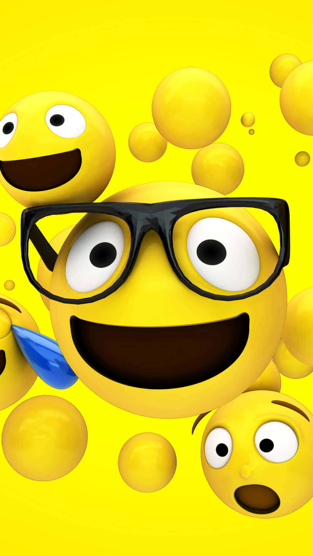 Yellow Smile Emoji Glasses
