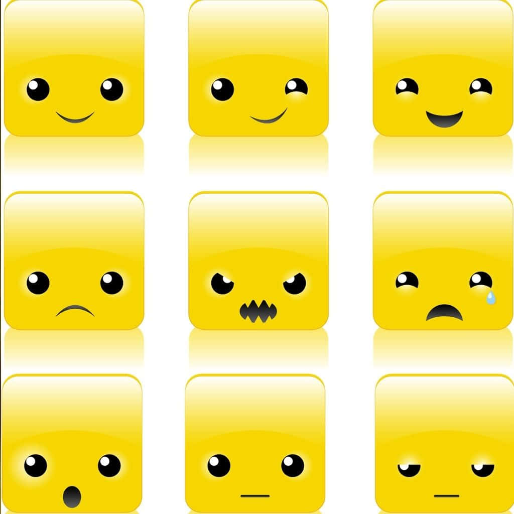 Yellow Square Emojis Cute Girly Ipad