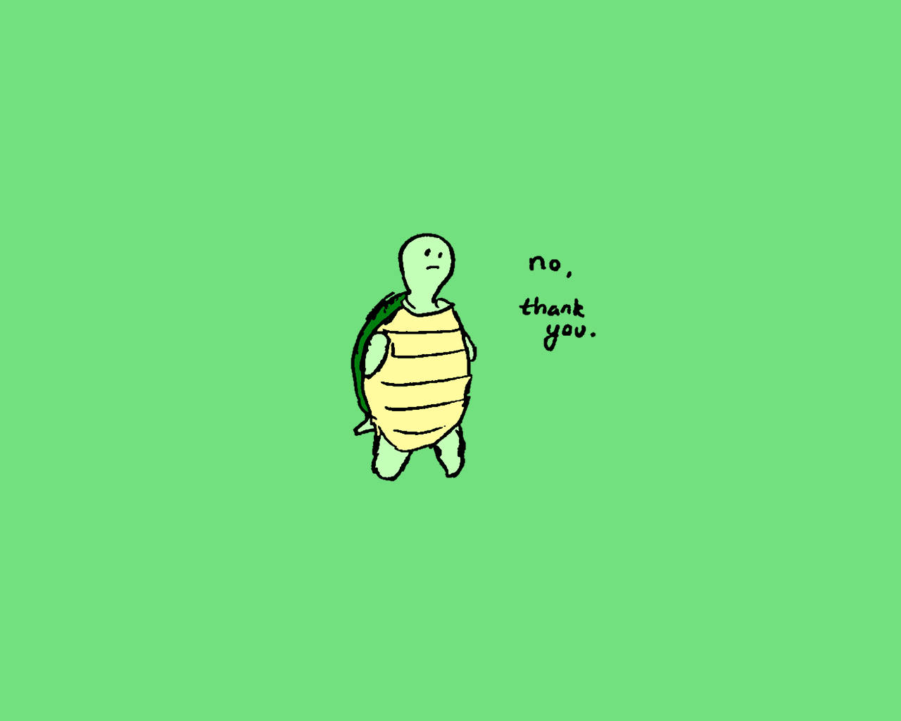 Yellow-striped Cartoon Turtle Background