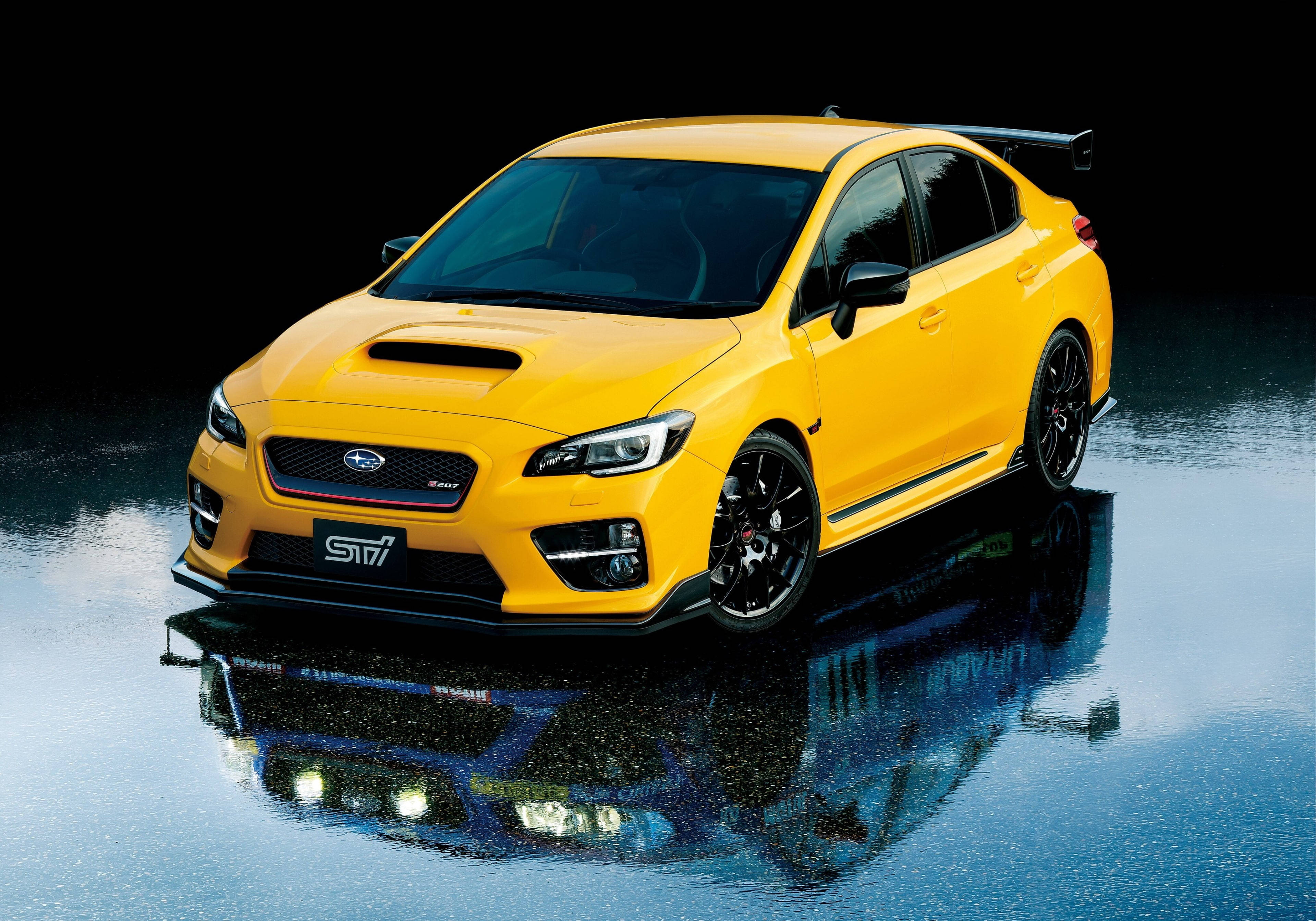 Yellow Subaru Wrx Sti 4k Background