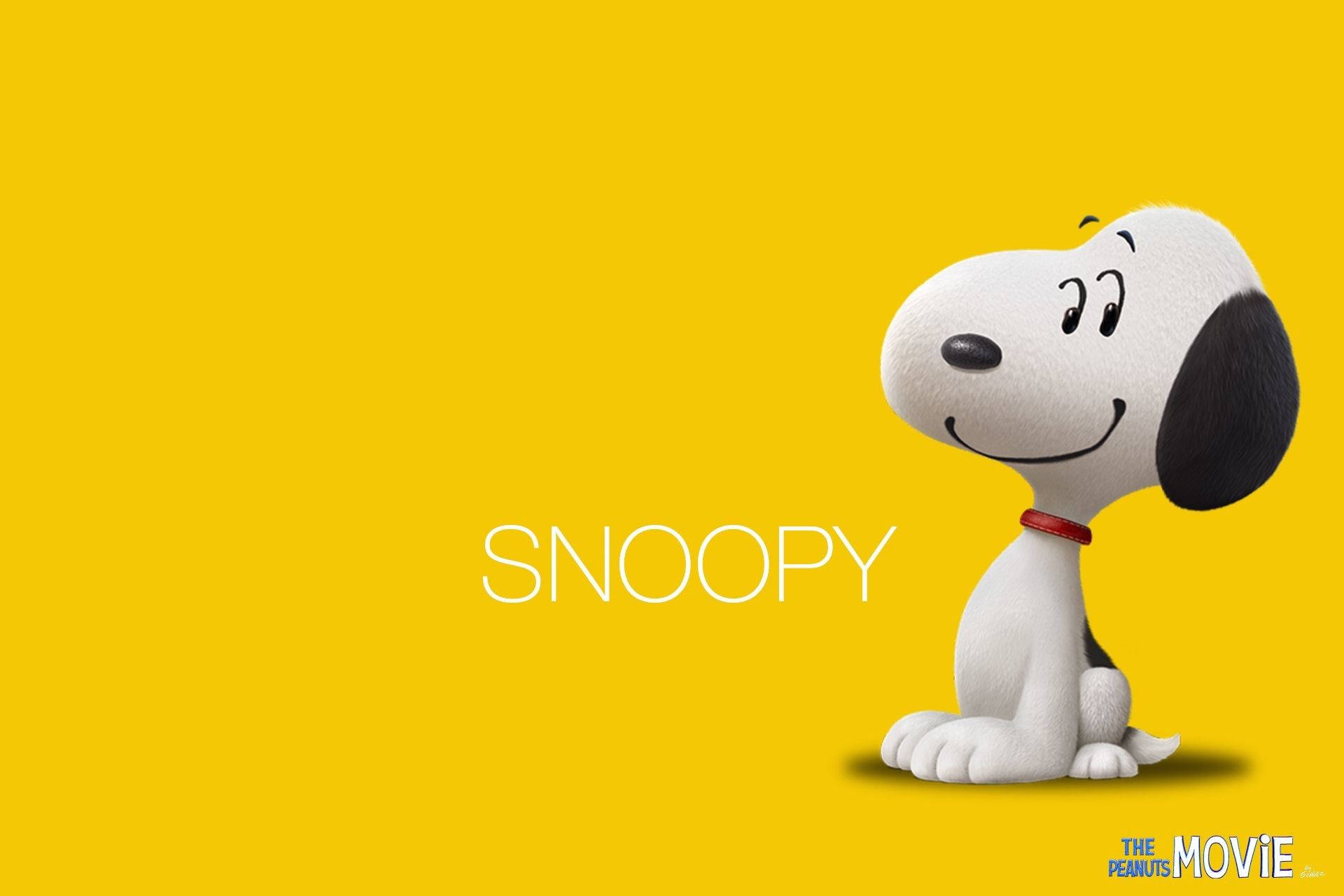 Yellow The Peanuts Movie Snoopy Background