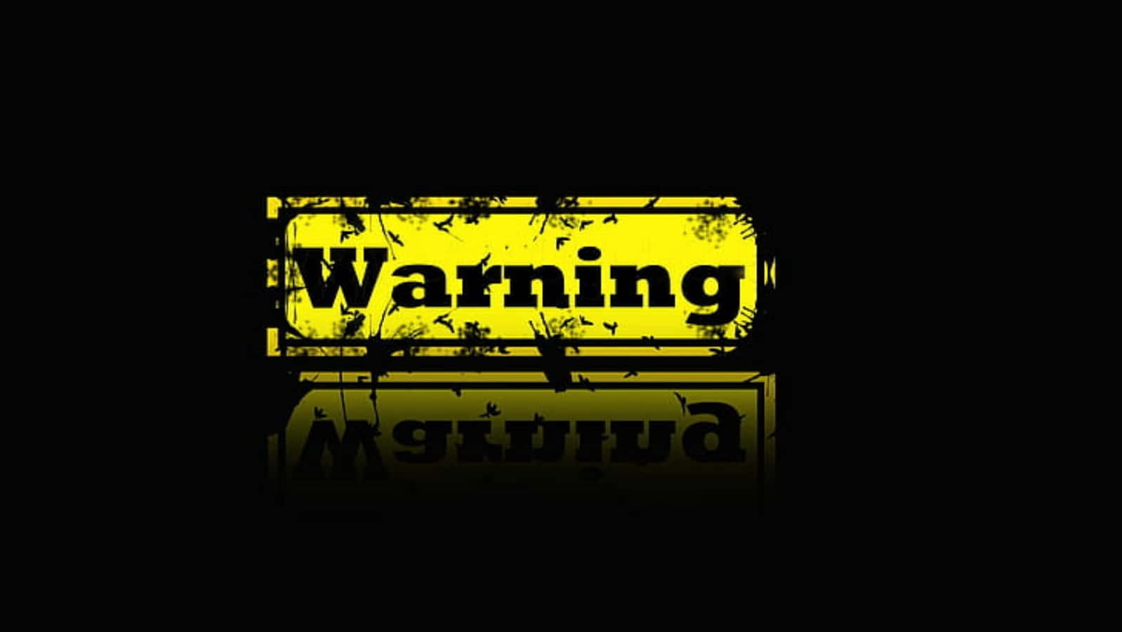 Yellow Warning Sticker Background