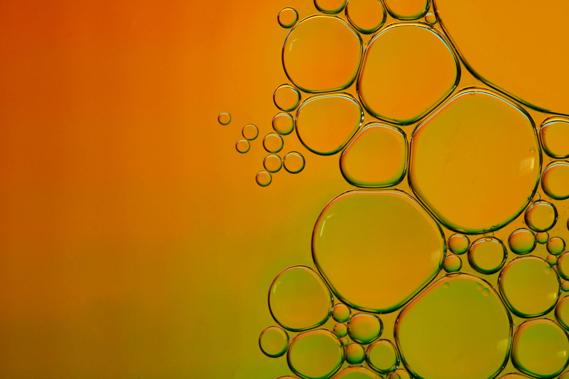 Yellow Water Dew Abstract Art Background