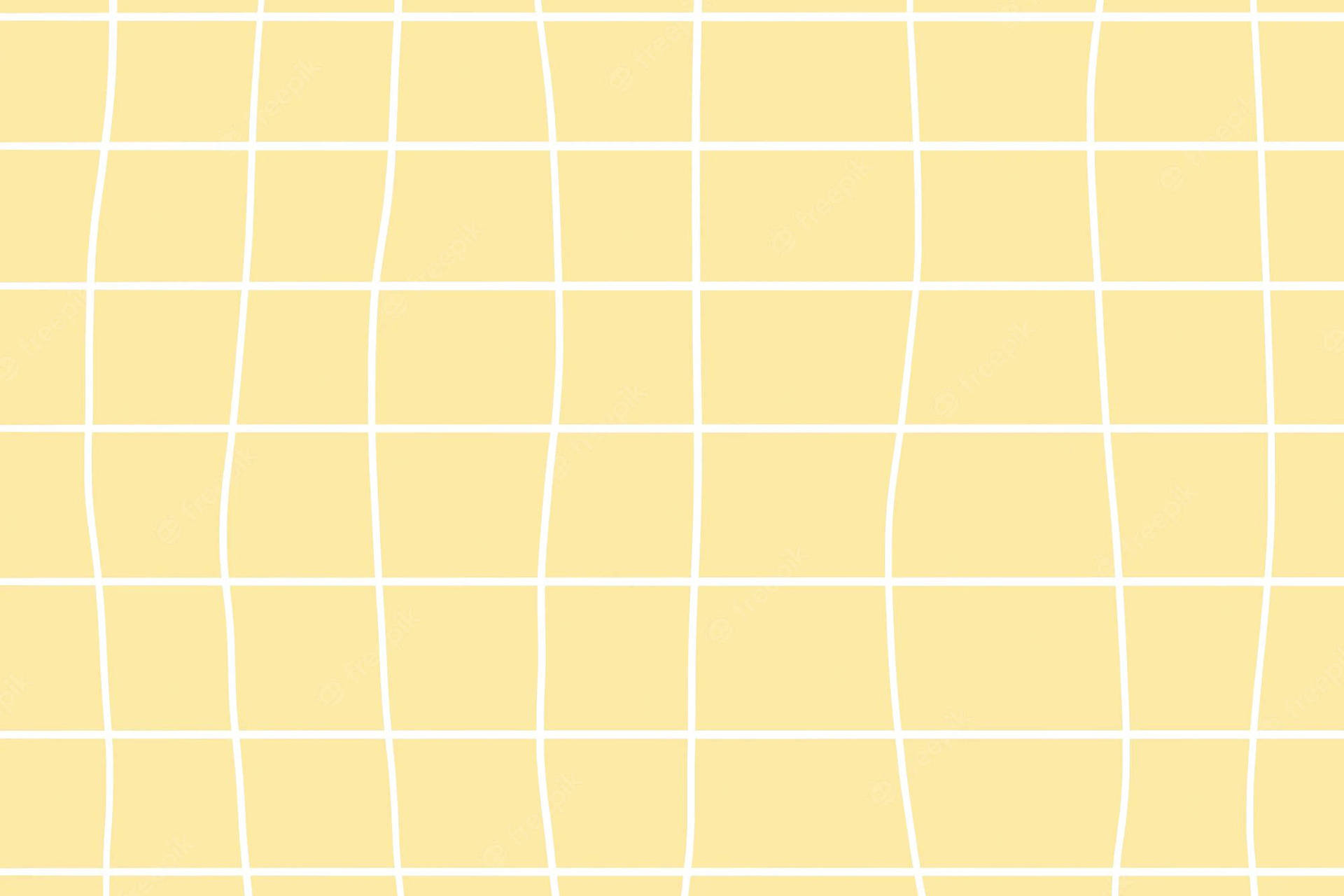 Yellow White Grid Aesthetic Background