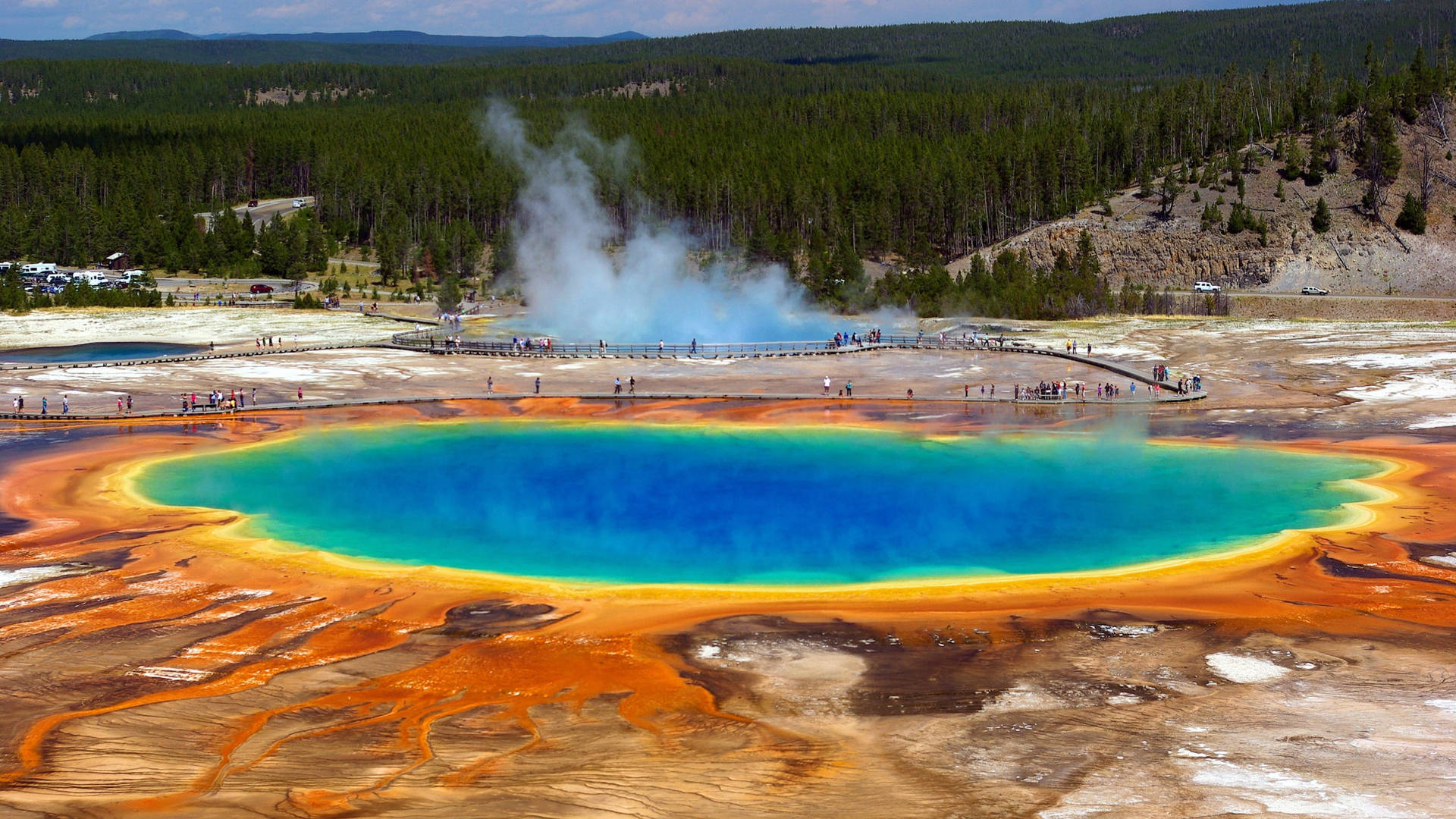 Yellowstone National Park Grand Prismatic Background