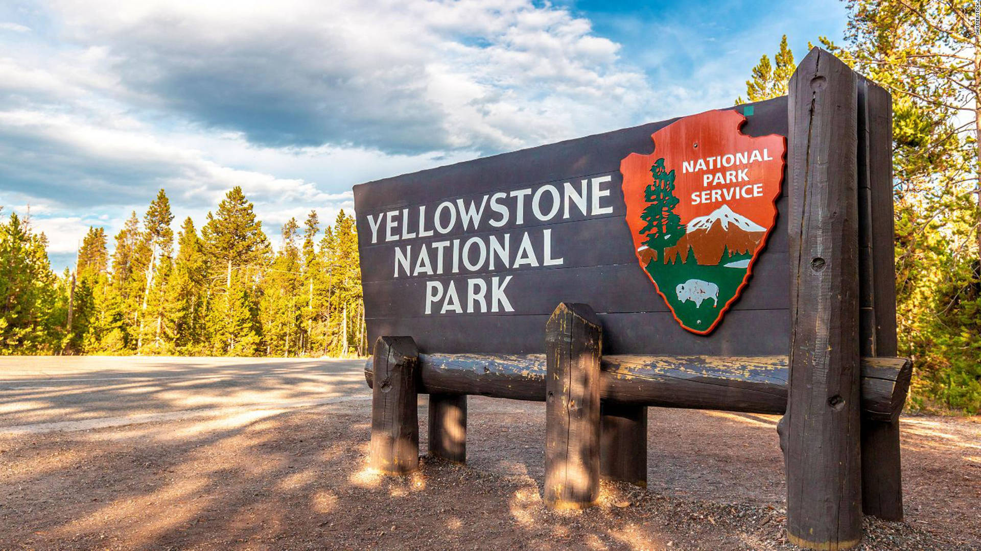 Yellowstone National Park Signage Background