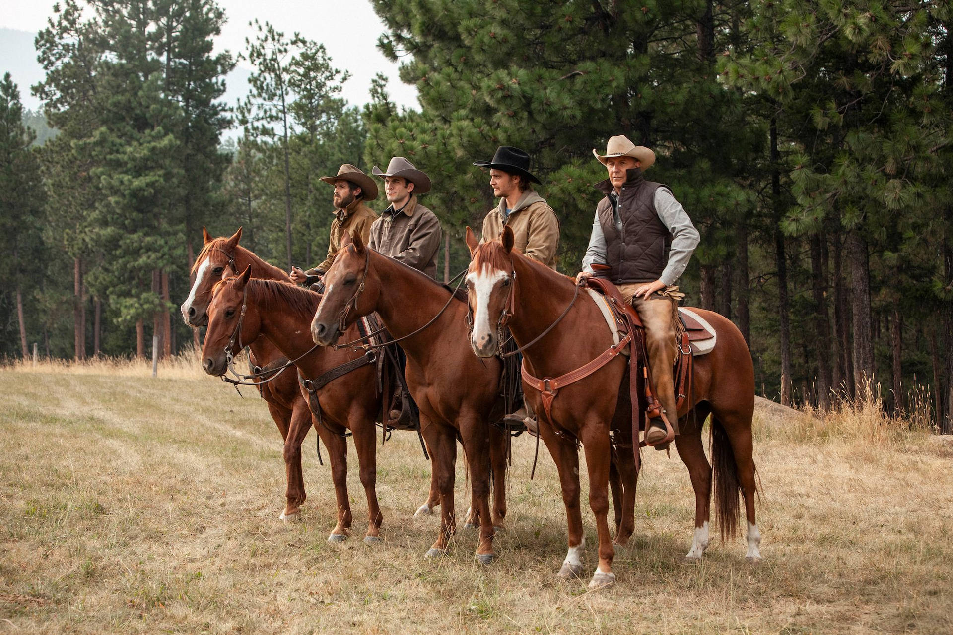 Yellowstone Tv Show Dutton Cowboys Background