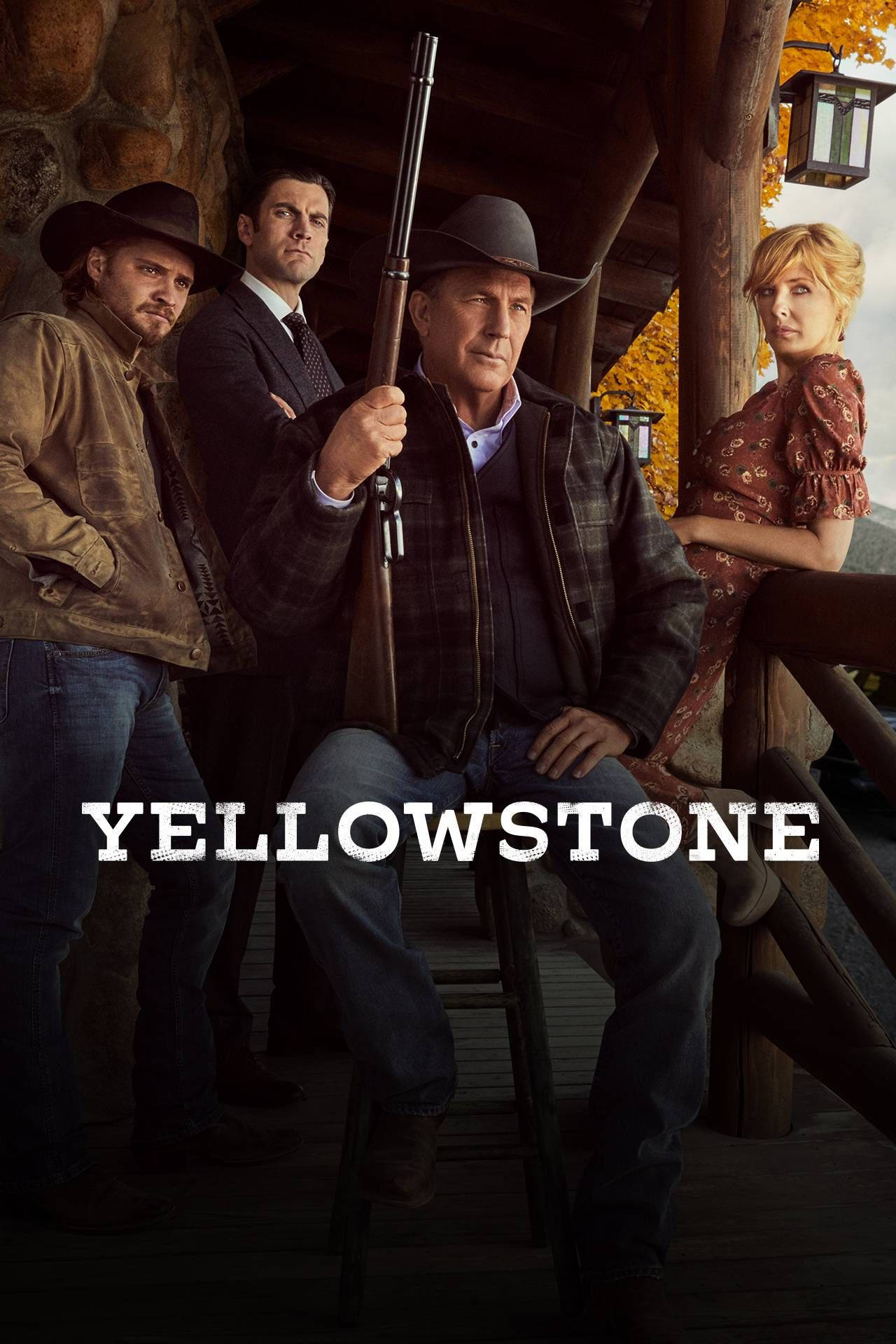 Yellowstone Tv Show Duttons In The Cabin Background