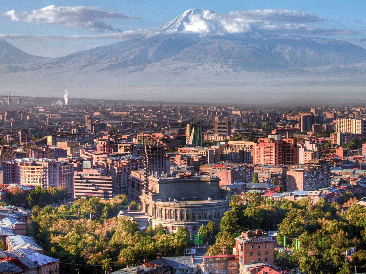 Yerevan's Buildings Background